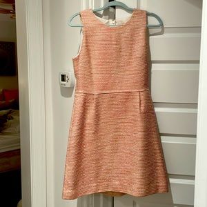 JCrew Pink Tweed Shift Dress